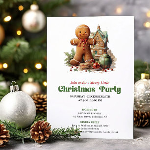 Invitation de fête d'homme en pain d'épices de Noë