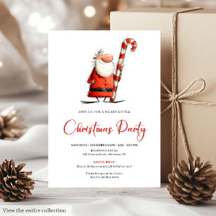 Invitation de fête drôle et originale au Père Noël