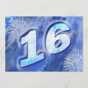invitation de fête du 16e anniversaire