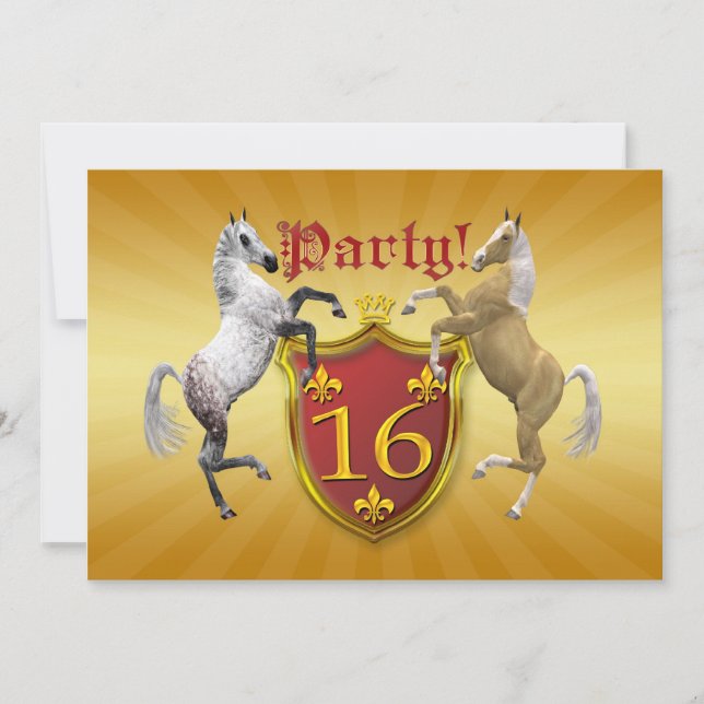 Invitation de fête du 16e anniversaire avec armoir (Devant)
