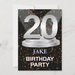 Invitation de fête du 20e anniversaire Ajouter un 
