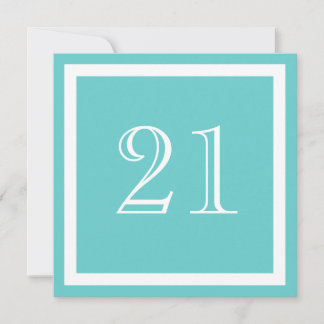 Invitation de fête du 21e anniversaire - Aqua