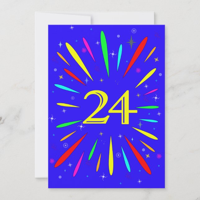 Invitation de fête du 24e anniversaire Explosion (Devant)