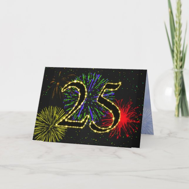 Invitation de fête du 25e anniversaire (Devant)