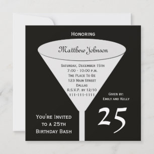 Invitation de fête du 25e anniversaire 25e anniver