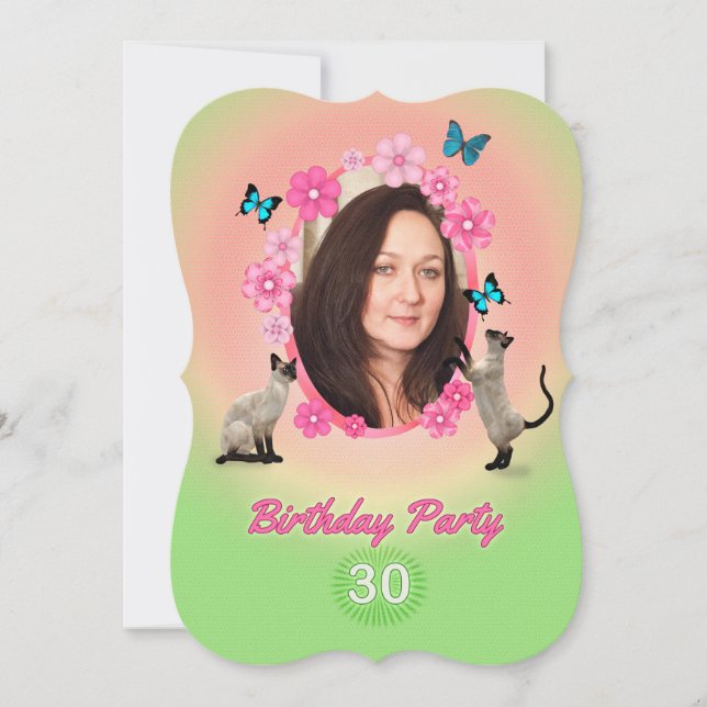 Invitation de fête du 30e anniversaire (Devant)