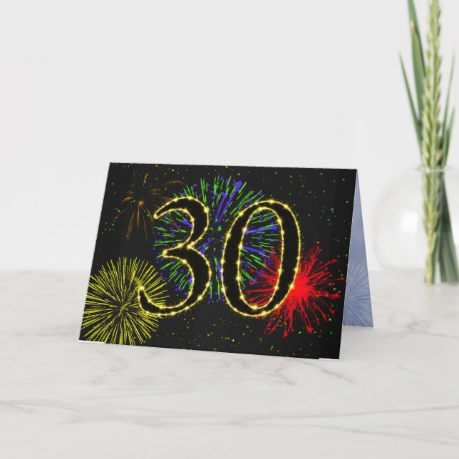 Invitation de fête du 30e anniversaire (Devant)