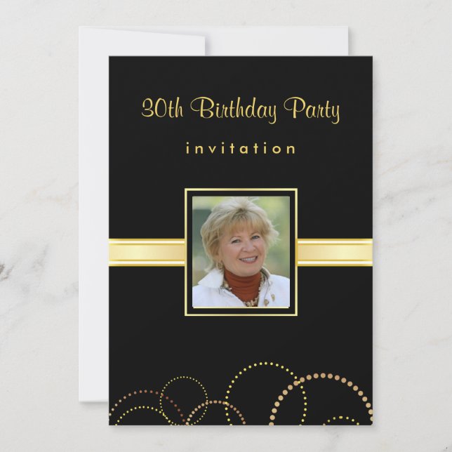 Invitation de fête du 30e anniversaire - Photo Fac (Devant)