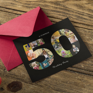 Invitation de fête du 50e anniversaire Photo Colla