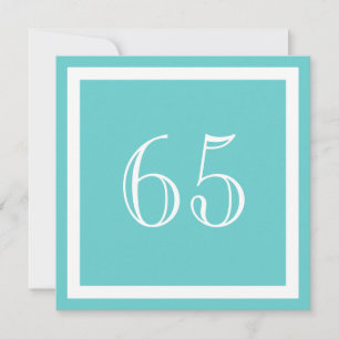 Invitation de fête du 65e anniversaire - Aqua