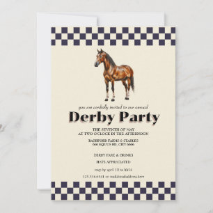 Invitation de fête du Derby du Kentucky - Cheval v