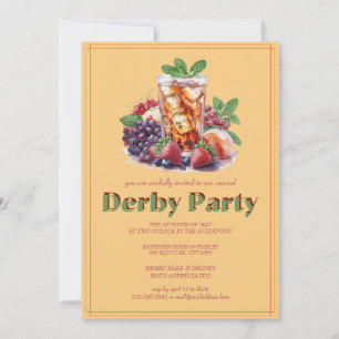 Invitation de fête du Kentucky Derby Mint Julep Dr
