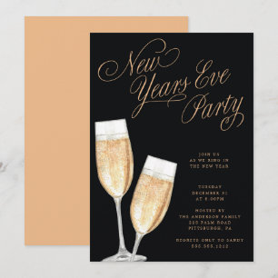 Invitation de fête du Nouvel An avec toast au Cham