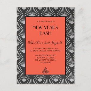 Invitation de fête du Nouvel An dans le style Gats