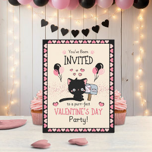 Invitation de fête en classe pour la Saint-Valenti