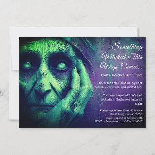 Invitation de fête en costume d'Halloween de sorci