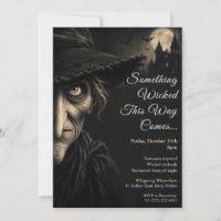 Invitation de fête en costume d'Halloween de sorci