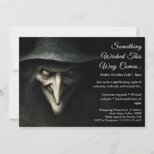 Invitation de fête en costume d'Halloween de sorci