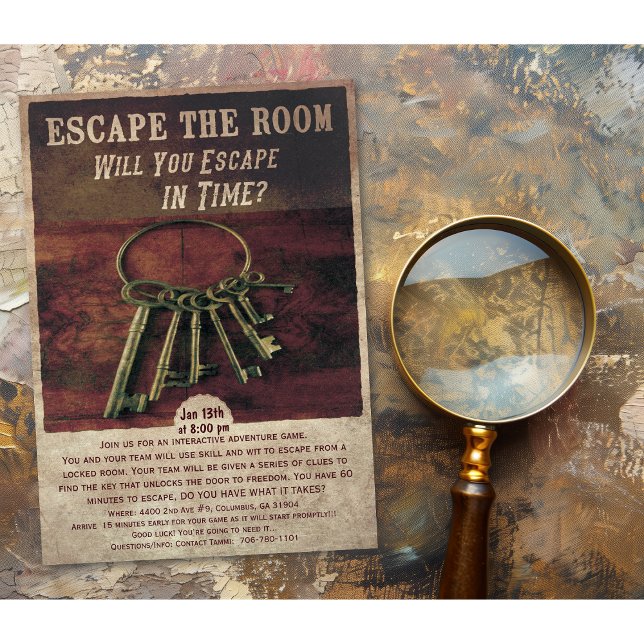 Invitation de fête Escape Room (Créateur téléchargé)