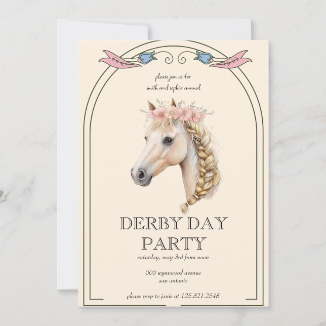 Invitation de fête fantaisiste pour le Kentucky De (Devant)