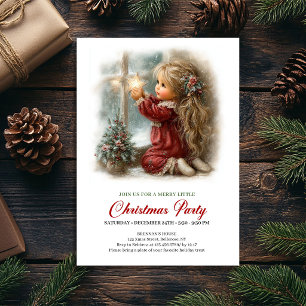Invitation de fête festive Scène hivernale classiq