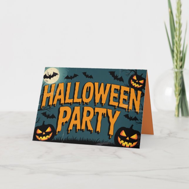 Invitation de fête Halloween (Devant)