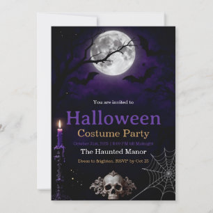 Invitation de fête Halloween gothique Élégance s