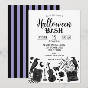 Invitation de fête Halloween gothique vintage