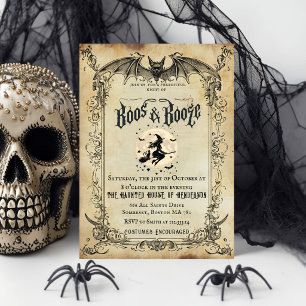 Invitation de fête Halloween gothique vintage   Ch