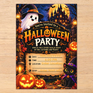 Invitation de fête Halloween mignonne Modèle eff