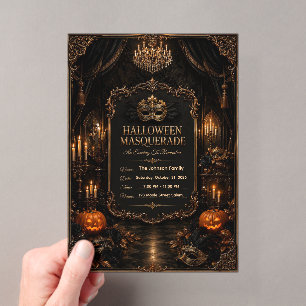 Invitation de fête Halloween modifiable de la Mais