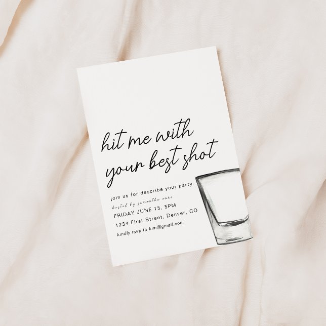 Invitation de fête 'Hit Me With Your Best Shot' (Créateur téléchargé)