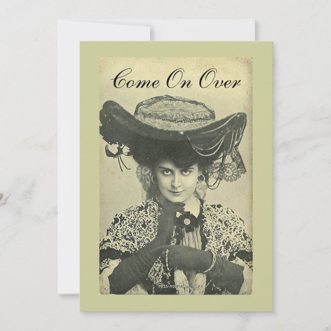 Invitation de fête - Invitation Vintage Vixen! (Devant)