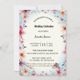 Invitation de fête mariage