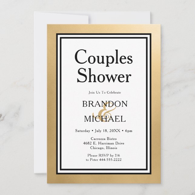 Invitation de fête moderne pour couples LGBTQ en o (Devant)