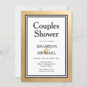 Invitation de fête moderne pour couples LGBTQ en o