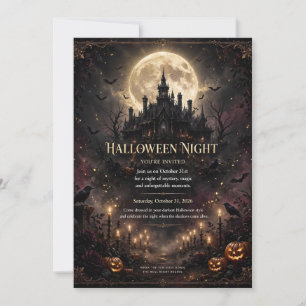 Invitation de fête modifiable pour une nuit d'Hall