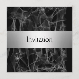 Invitation de fête noire fumée populaire enregistr