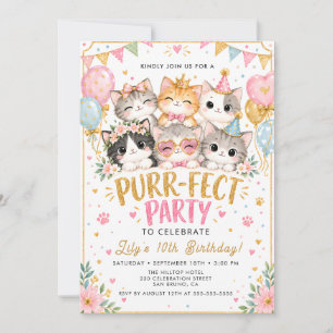 Invitation de fête parfaite pour les filles et les