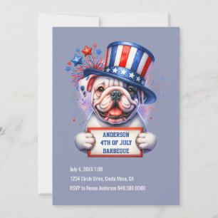 Invitation de fête patriotique mignonne