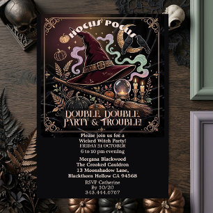 Invitation de fête pour adultes 'Sorcières méchant