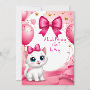 Invitation de fête pour bébé : adorable chaton 🐱