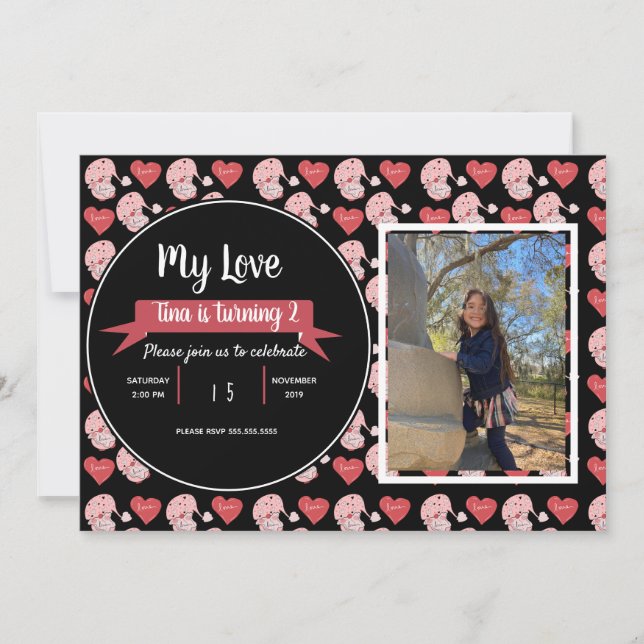 Invitation de fête pour enfants Gnome Doodle pour  (Devant)