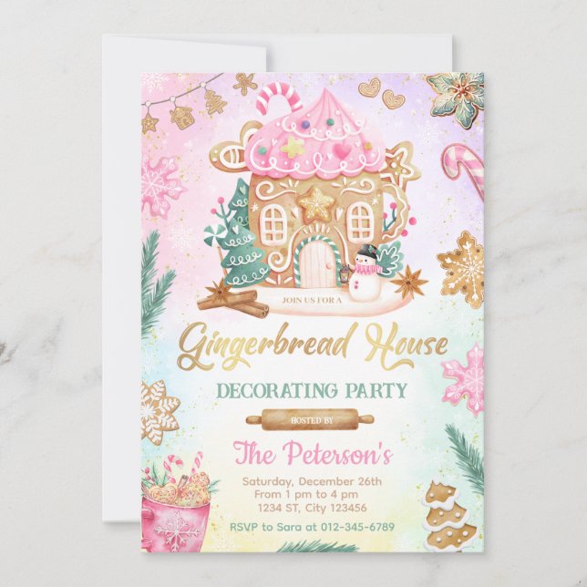 Invitation de fête pour la décoration de maison en (Devant)