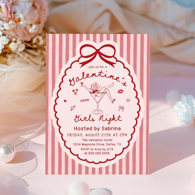Invitation de fête pour la soirée des filles de Ga (Créateur téléchargé)