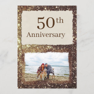 Invitation de fête pour les 50 ans de mariage avec