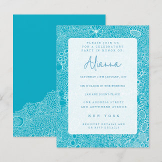 Invitation de fête pour une occasion spéciale bleu