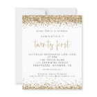 Invitation de fête pour vingt-et-un ans pailletée 