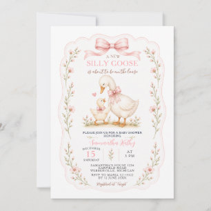 Invitation de fête prénatale pour bébé fille Silly
