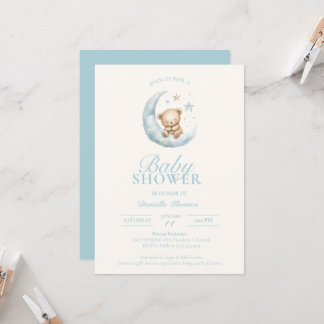 Invitation de fête prénatale pour bébé garçon à l'